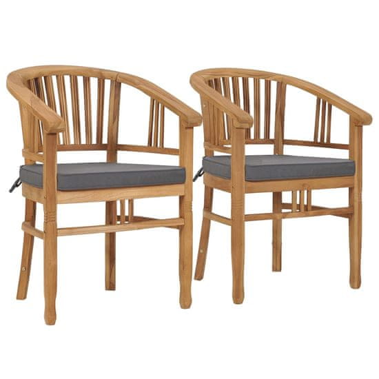 Vidaxl Zahradní židle 2 ks masivní teakové dřevo