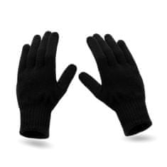 NANDY Pánský teplý zimní set - čepice + rukavice + šála - světle šedá