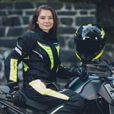 W-TEC Dámská moto bunda Brandon Lady Barva černá-fluo žlutá, Velikost XS
