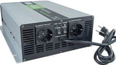 HADEX Měnič napětí+UPS+nabíječ 24V/230V/2000W, Soluowill NPS2000, čistá sin.