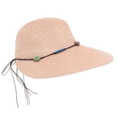 Aleszale Dámský slaměný plážový klobouk – růžový