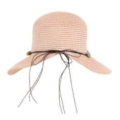 Aleszale Dámský slaměný plážový klobouk – růžový