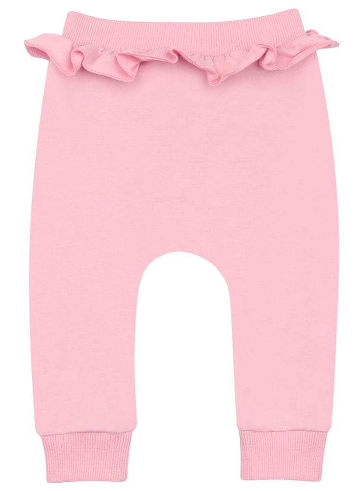 Nini dívčí kojenecké tepláky z organické bavlny ABN-2916 růžová 92
