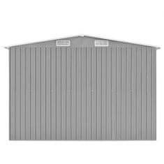 Vidaxl Zahradní domek 257 x 392 x 181 cm kovový šedý