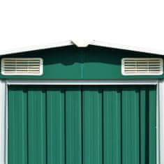 shumee Zahradní domek 257 x 489 x 181 cm kovový zelený