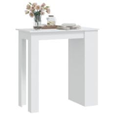 shumee Barový stůl s úložným regálem bílý 102x50x103,5 cm dřevotříska