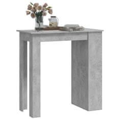 shumee Barový stůl s úložným regálem betonově šedý 102 x 50 x 103,5 cm