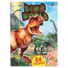 Dino World Kreativní sešit , 84 samolepek (32 vystouplých, 52 standardních)