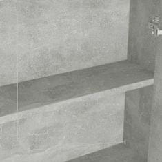 Greatstore Koupelnová skříňka se zrcadlem 60x15x75 cm MDF betonově šedá