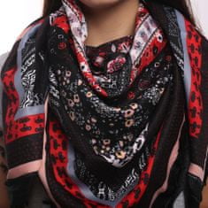 Aleszale Velký horský šátek ve stylu etno-folku - černá
