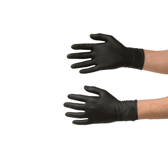 COLAD Ochranné rukavice nitrilové, velikost XL, jednorázové, černé, 60 ks -