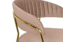 KINGHOME Barová židle MARGO khaki / béžová