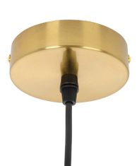 KINGHOME Závěsná lampa NIPP ve zlaté barvě - ocel, sklo