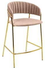 KINGHOME Barová židle MARGO khaki / béžová