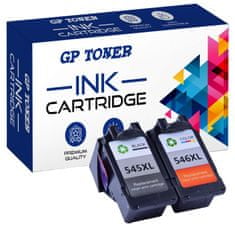 GP TONER 2x Kompatiblní inkoust pro CANON PG-545XL CL-546XL Pixma iP2850 MG2550s MG2950 sada