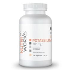 NutriWorks Potassium 300mg 120 kapslí 