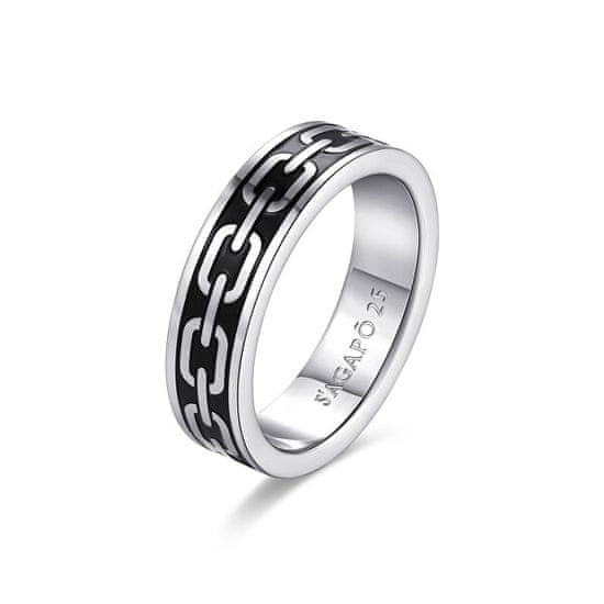 S'Agapõ Masivní ocelový prsten pro muže Ripple SRP37