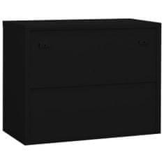 shumee Kancelářská skříň černá 90 x 40 x 70 cm ocel