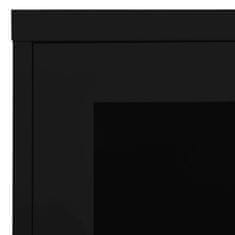 Vidaxl Kancelářská skříň černá 90 x 40 x 70 cm ocel