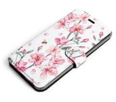 Mobiwear Flip pouzdro na mobil Motorola Moto E32s - M124S Růžové květy
