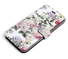 Mobiwear Flip pouzdro na mobil Samsung Galaxy A13 - MD01S Růže na bílé