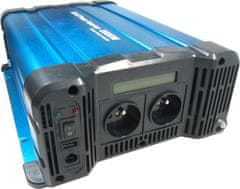 HADEX Měnič napětí 12V/230V 2000W, FS2000, čistá sinusovka, D.O. bezdrátové