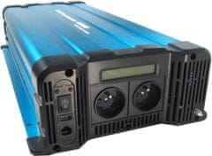 HADEX Měnič napětí 12V/230V 4000W, FS4000, čistá sinusovka, D.O.bezdrátové