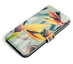 Mobiwear Flip pouzdro na mobil Samsung Galaxy A13 - MC02S Žluté velké květy a zelené listy