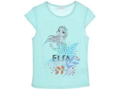 Sun City Dětské tričko Frozen Ledové království Elsa třpytivé bavlna tyrkysové Velikost: 104 (4 roky)