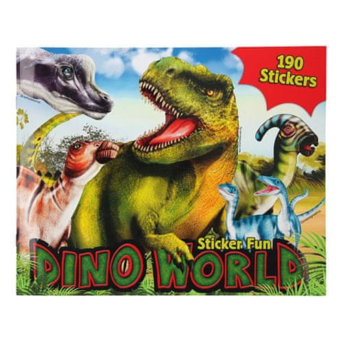 Dino World Kreativní sešit , Dinosauři, 190 samolepek