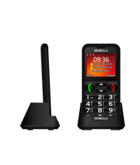 MB700 Senior, mobilní telefon pro seniory, SOS tlačítko, 2 SIM, nabíjecí stojánek, černý