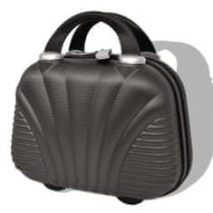 shumee Čtyřdílná sada skořepinových kufrů na kolečkách, antracitová