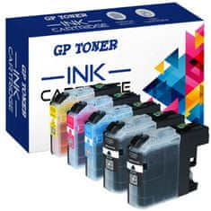 GP TONER 5x Kompatiblní inkoust pro Brother LC-123XL MFC J245 J4410DW J6720 DCP J132W J552DW J4110W sada