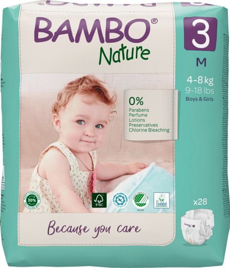Bambo Nature 3, 28 ks, pro 4-8 kg