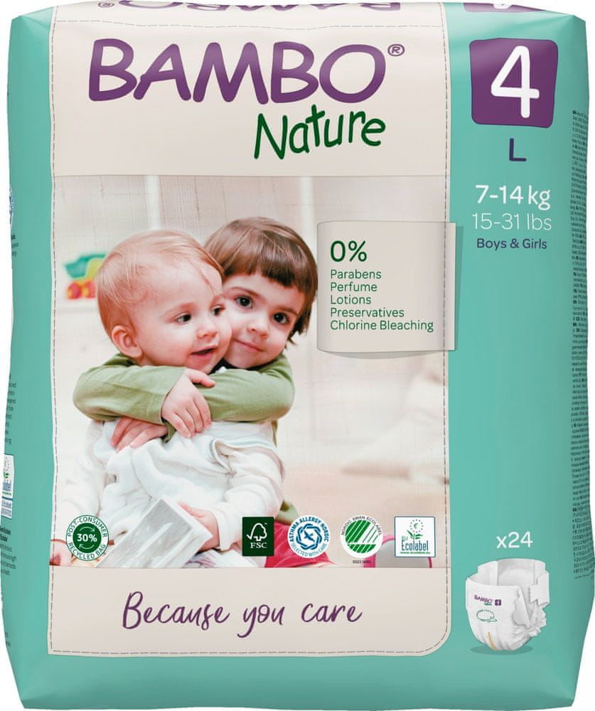Bambo Nature 4, 24 ks, pro 7-14 kg