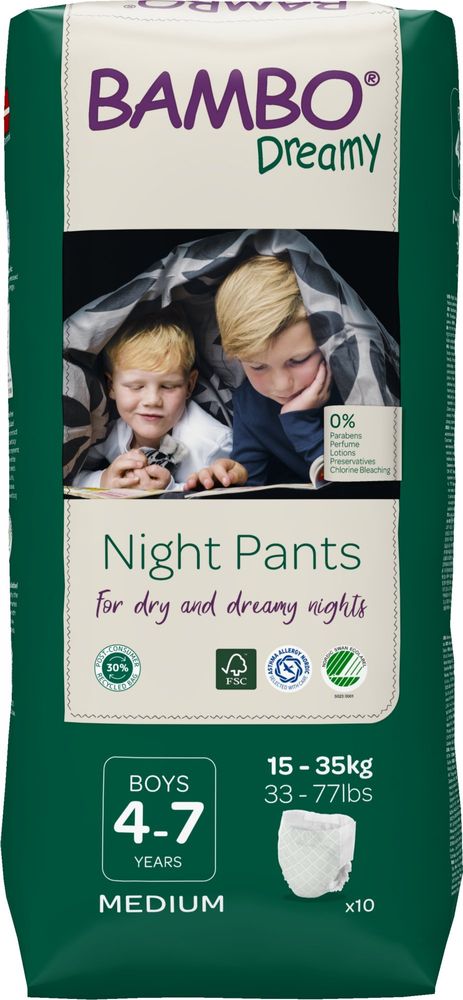 Levně Bambo Nature Night Pants Boy 4-7 years,10ks,15-35 kg