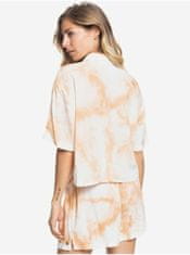 Roxy Bílo-oranžová dámská batikovaná košile Roxy Paper Day XS