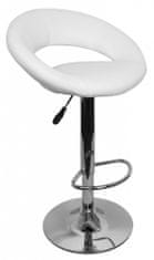 Bruxxi Barová židle Ferdal, syntetická kůže, bílá