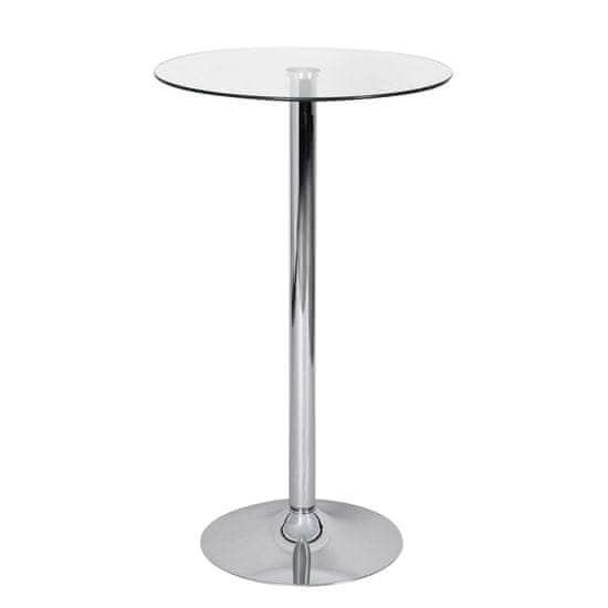 Bruxxi Barový stůl Felix, 105 cm, stříbrná