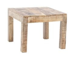 Bruxxi Konferenční stolek Rustica 60 cm, mangové dřevo