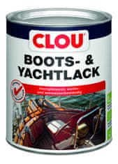 Clou Boots- & Yachtlack, bezbarvý lesklý lak na lodě, vhodný pro interiér i exteriér, také k lakování vysoce zatížených dřevěných ploch na lodích, v domě (koupelna) i v zahradě (lavičky), 750 ml 