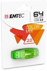 USB flash disk "C410 Color", 64GB, USB 2.0, zelená