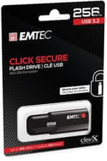 Emtec USB flash disk "B120 Click Secure", 256GB, USB 3.2, zašifrované