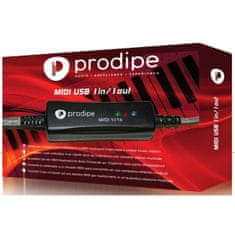 Prodipe 1i1o USB-MIDI převodník určený pro přenos MIDI dat z/do počítače