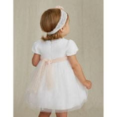 Dívčí šaty s květy bílá - 98 cm