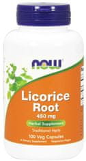 NOW Foods Licorice Root (Lékořice kořen) 450mg 100 kapslí