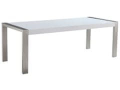 Beliani Luxusní bílý nerezový stůl 220 x 90 cm ARCTIC I