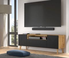 Homlando TV stolek LUXI 160 cm řemeslný dub / černá mat