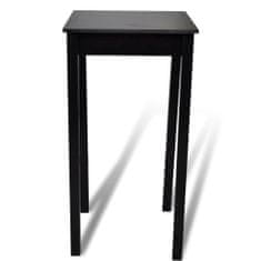 Vidaxl Barový stůl a 2 barové židle, černá