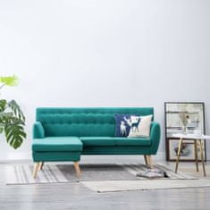Greatstore Rohová sedačka textilní čalounění 171,5 x 138 x 81,5 cm zelená